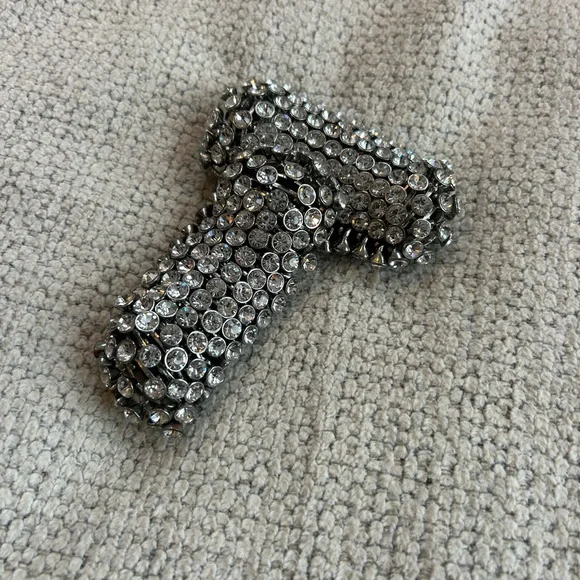 Chic Dazzling Silver Rhinestones Bracelets/Cuffs❤️0/S - Picture 6 of 8